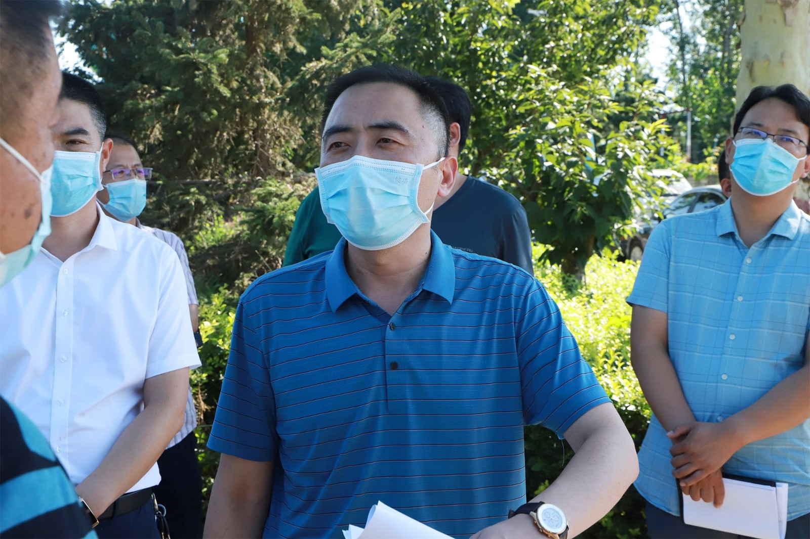 宋战彪就国道g112涞水县绕城工程进展及疫情防控工作进行实地调研